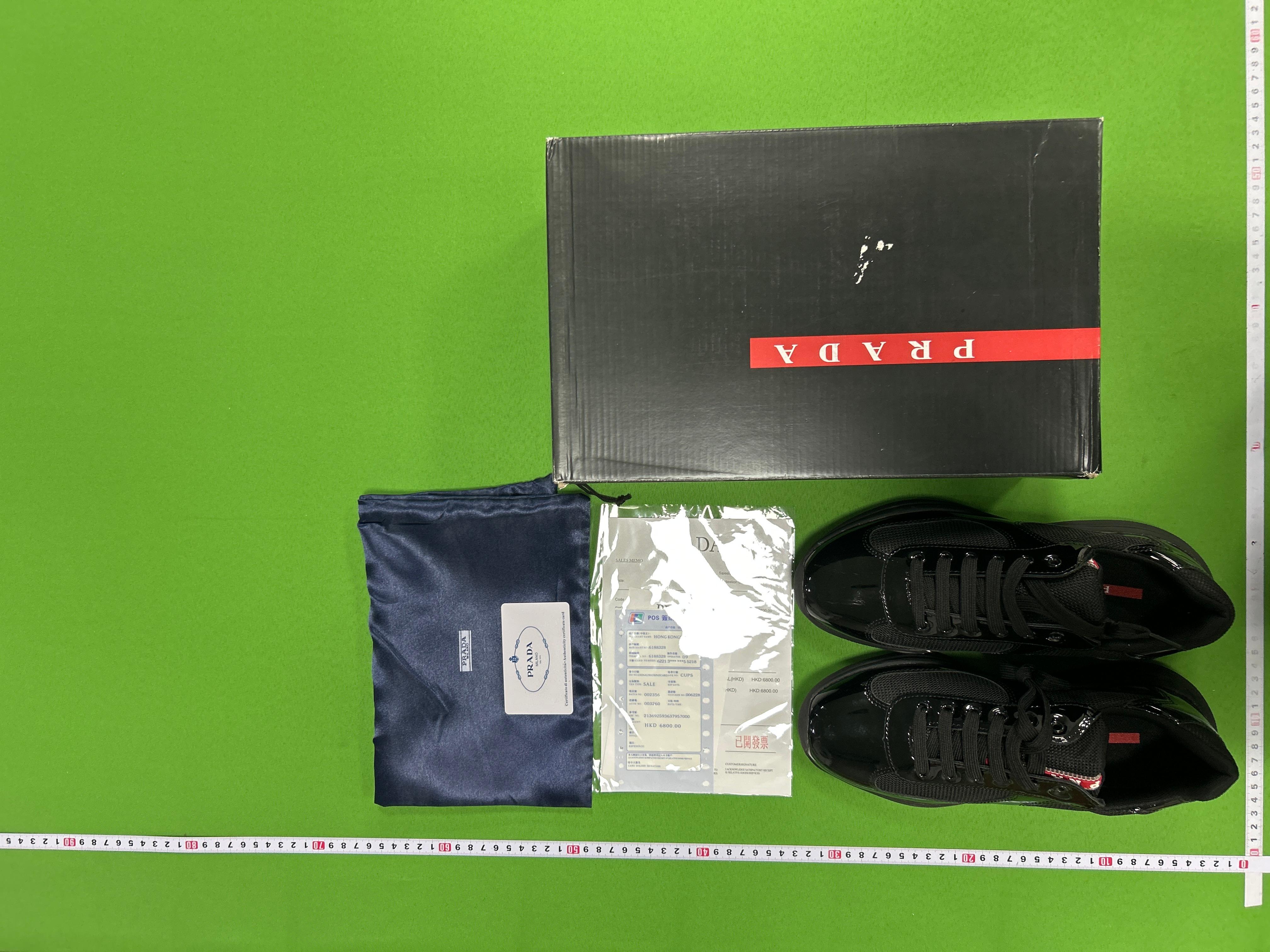 Foto QC 2 de Prada America's Cup Patent Leather Mesh Low Black 280507410201