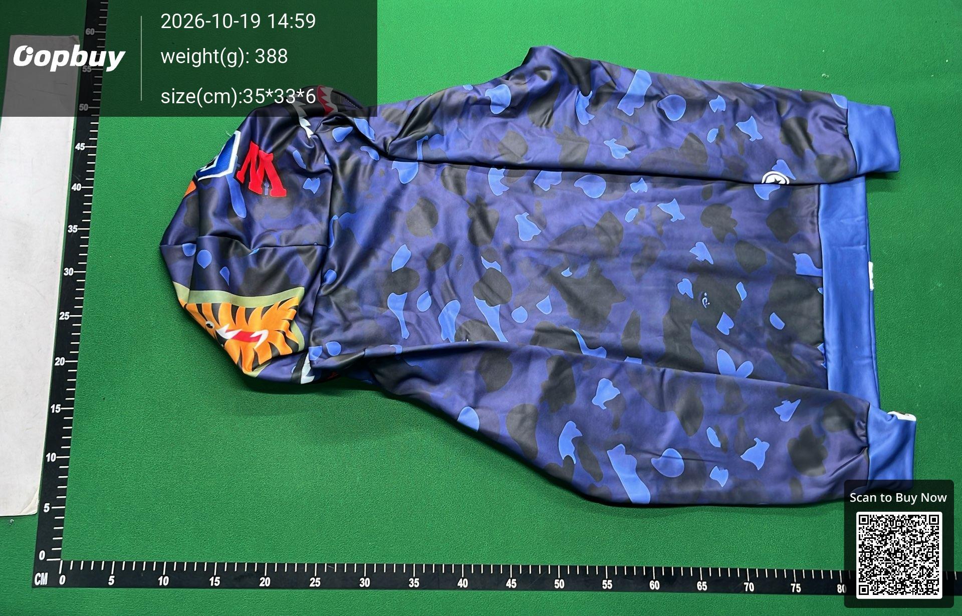 Foto QC 6 de BAPE Shark Hoodie Color Camo Red