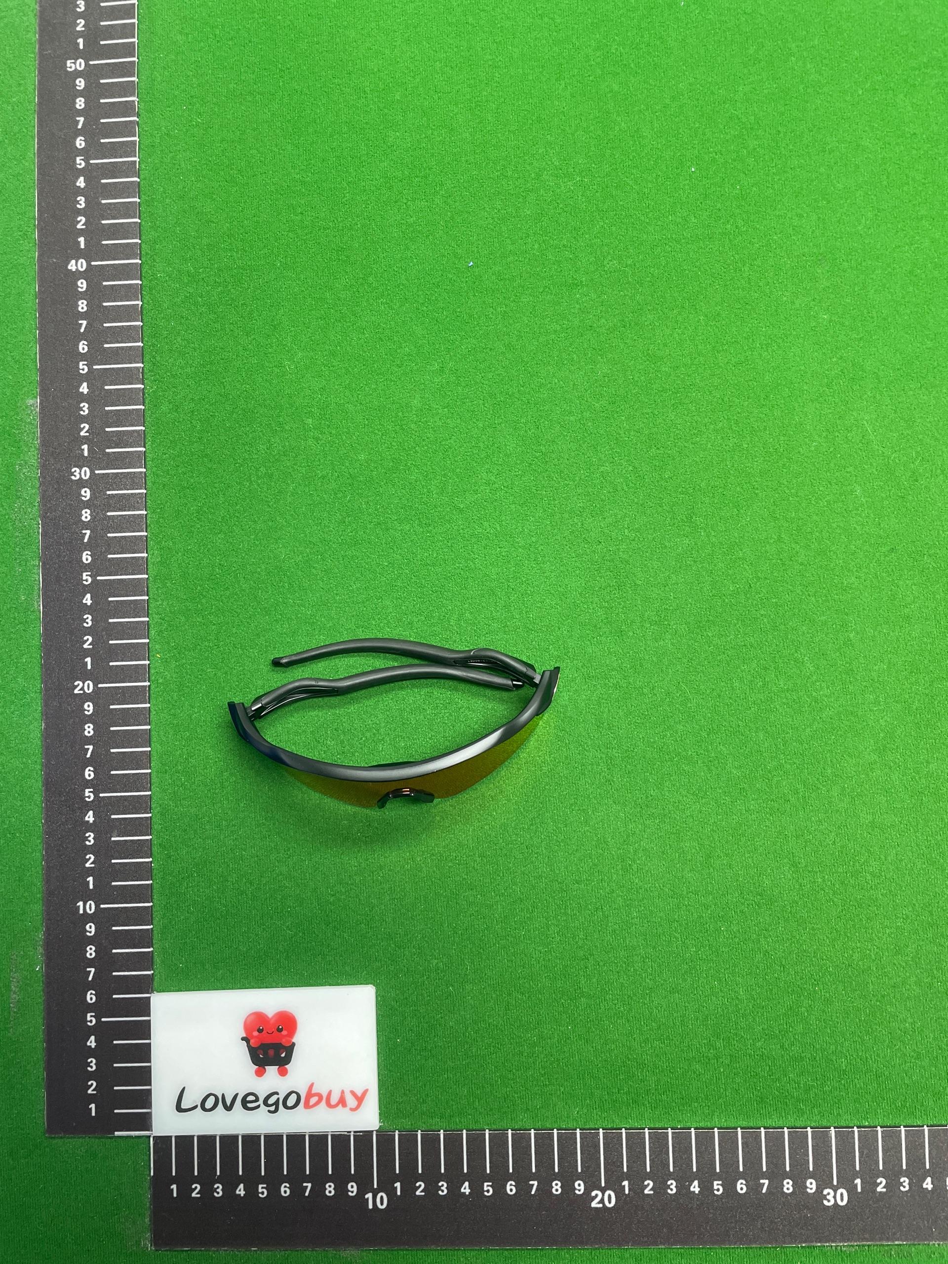 Foto QC 8 de Unbranded Sport Shield Plastic Sunglasses Black Blue (L9208)