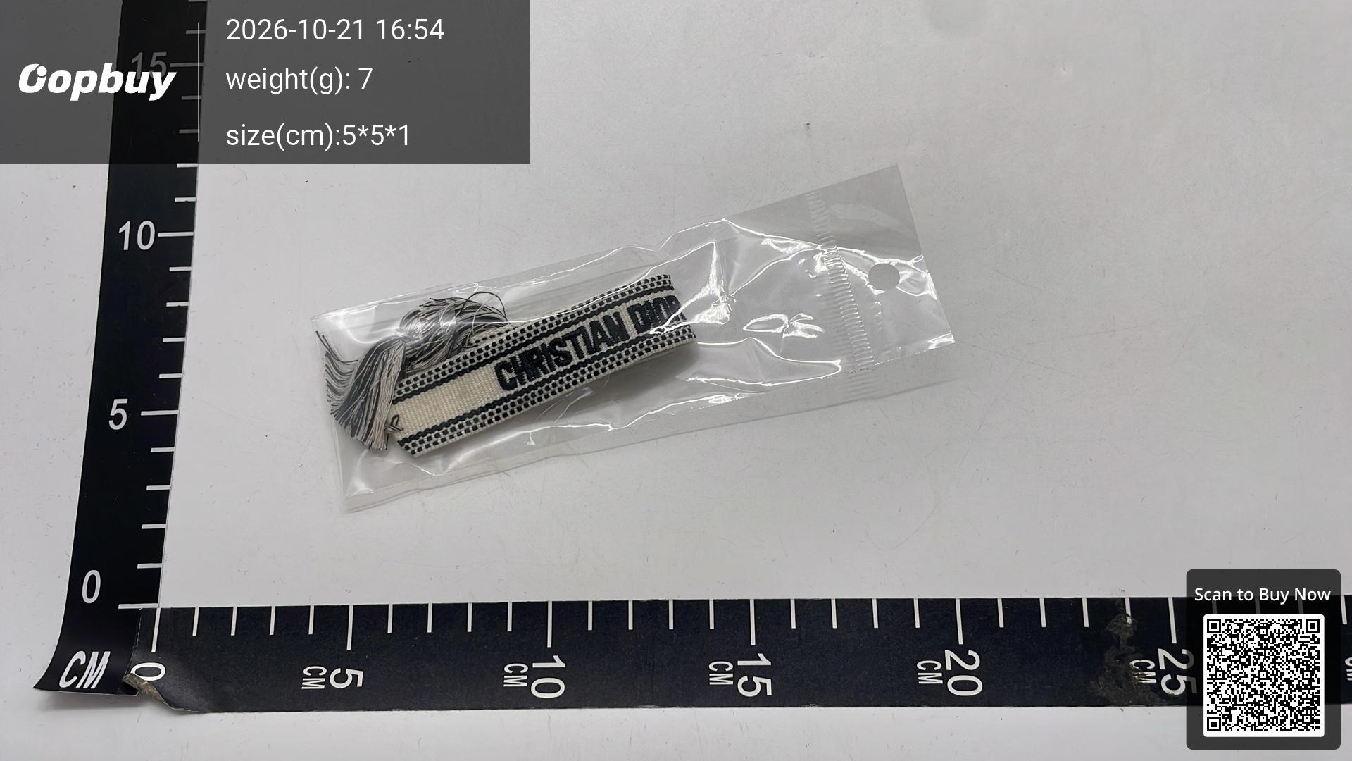 Foto QC 4 de Dior J'Adior Bracelet Woven Cotton Black White