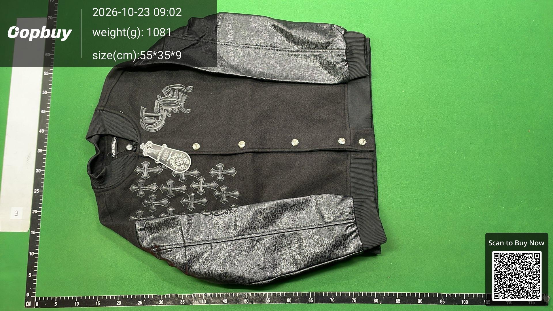 Foto QC 2 de Amiri Varsity Jacket Bones Black White