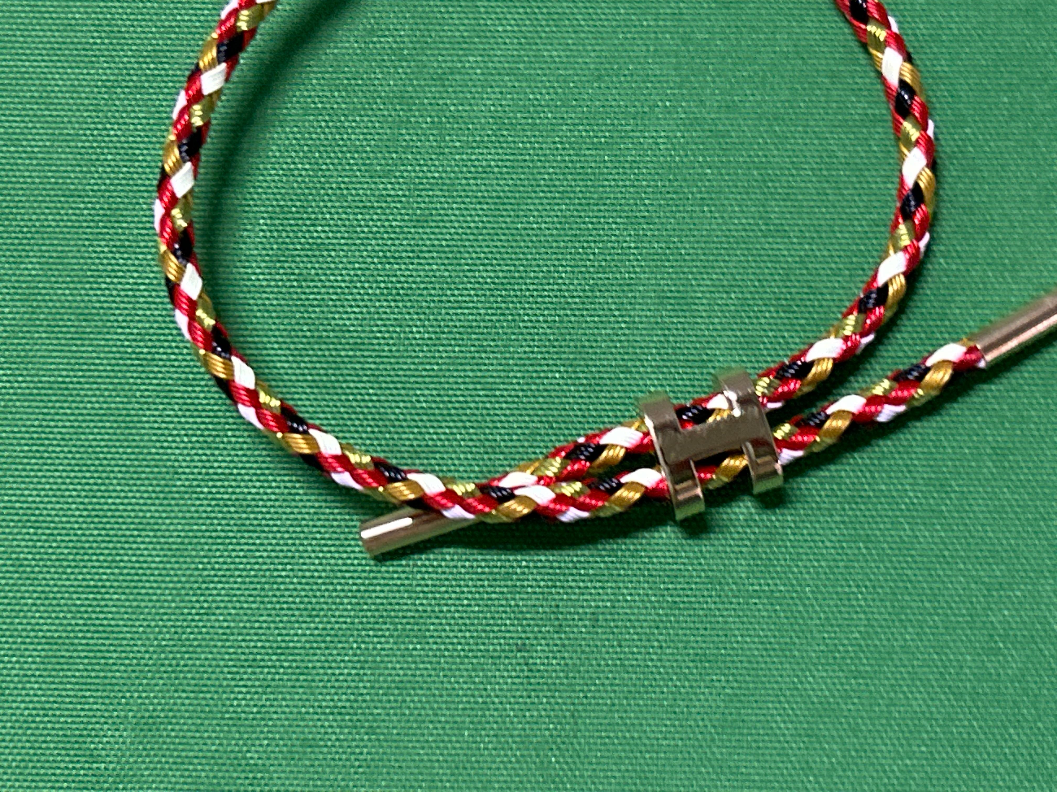Foto QC 6 de Hermes Tournis Tresse Bracelet Leather Gold Plated Purple