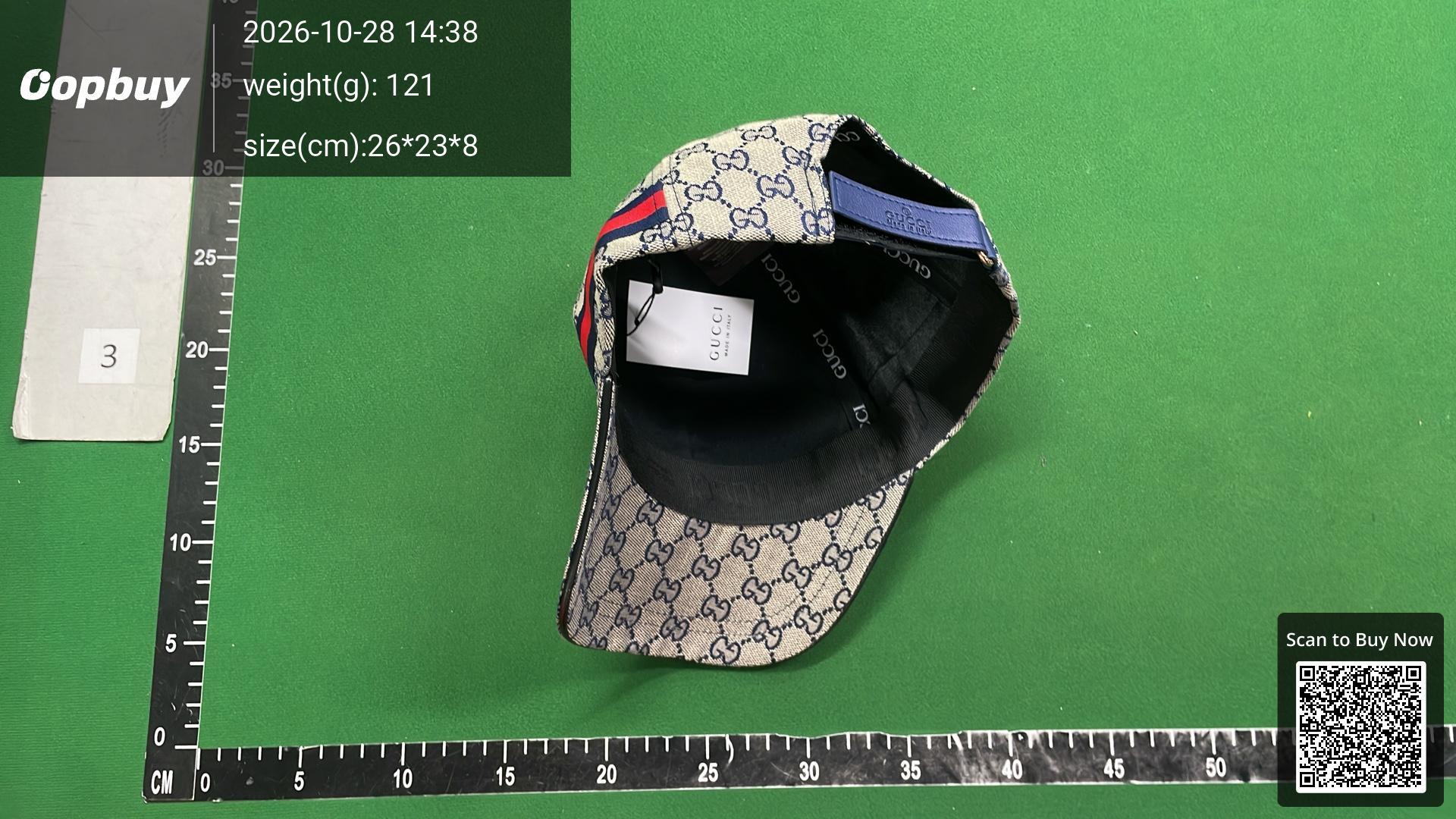 Foto QC 6 de Gucci Original GG Web Cap Peach