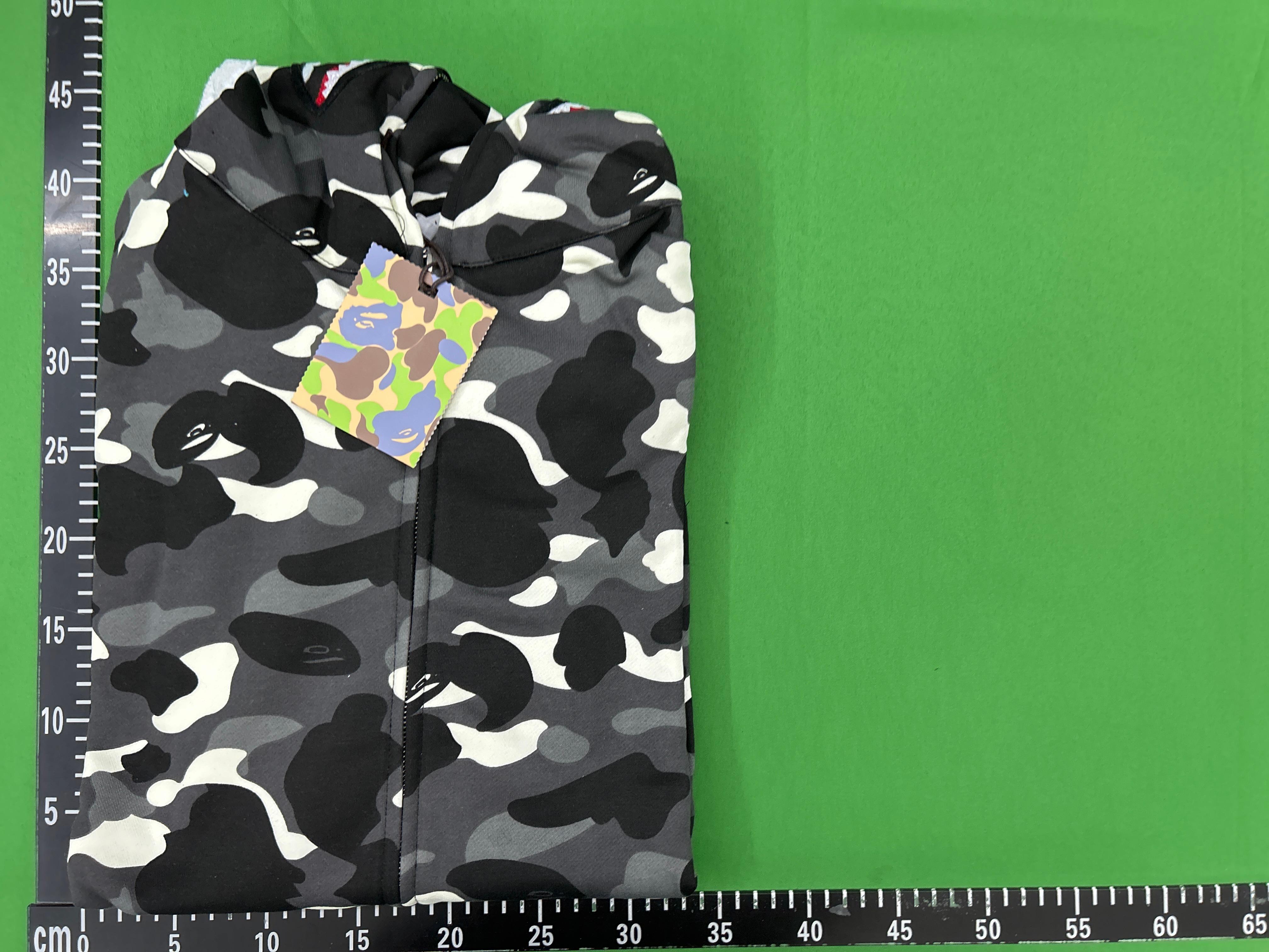 Foto QC 1 de Bape Double Hood Shark ABC Camo Zip-Up Jacket Pink Blue