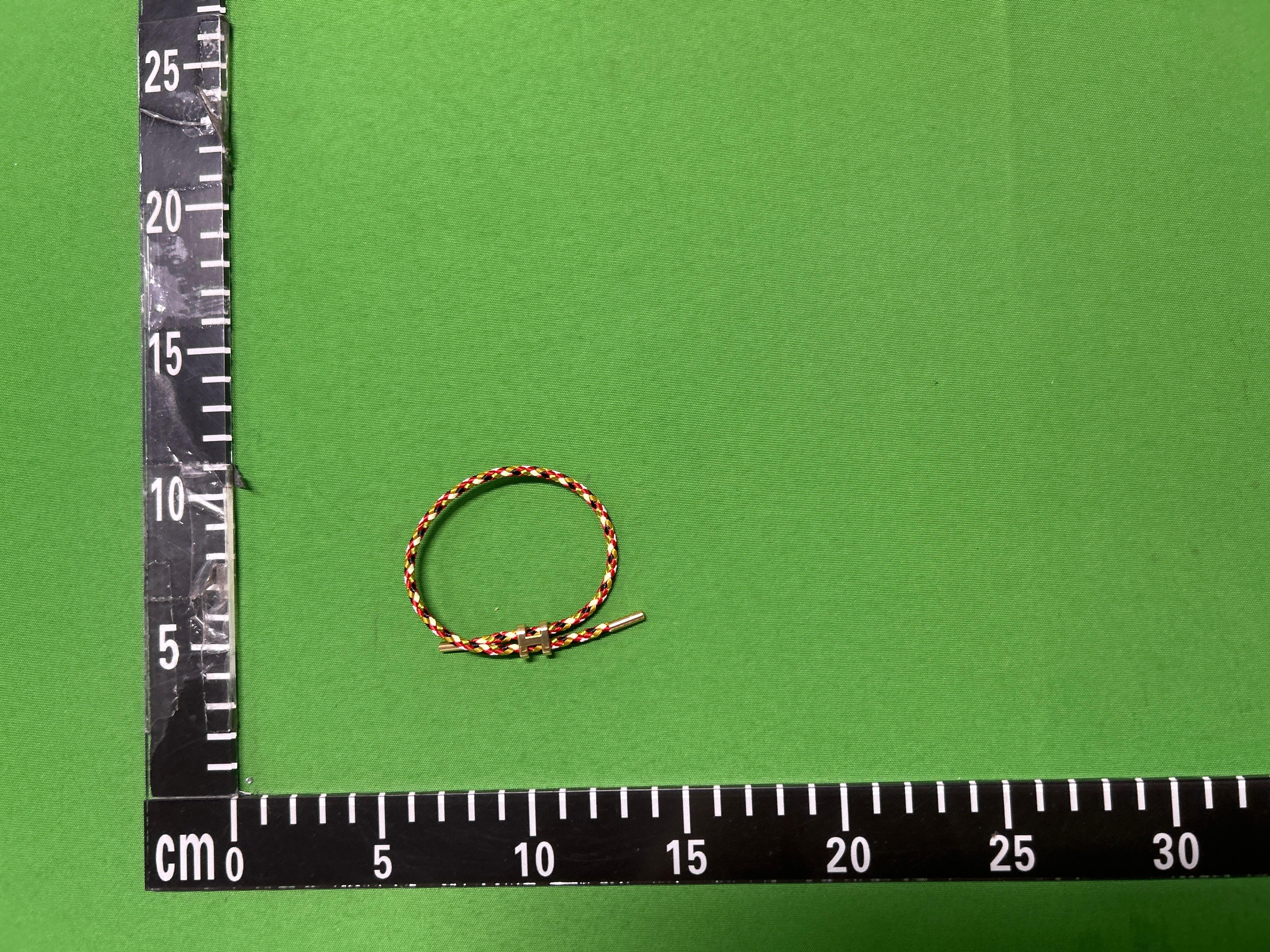 Foto QC 5 de Hermes Tournis Tresse Bracelet Leather Gold Plated Purple