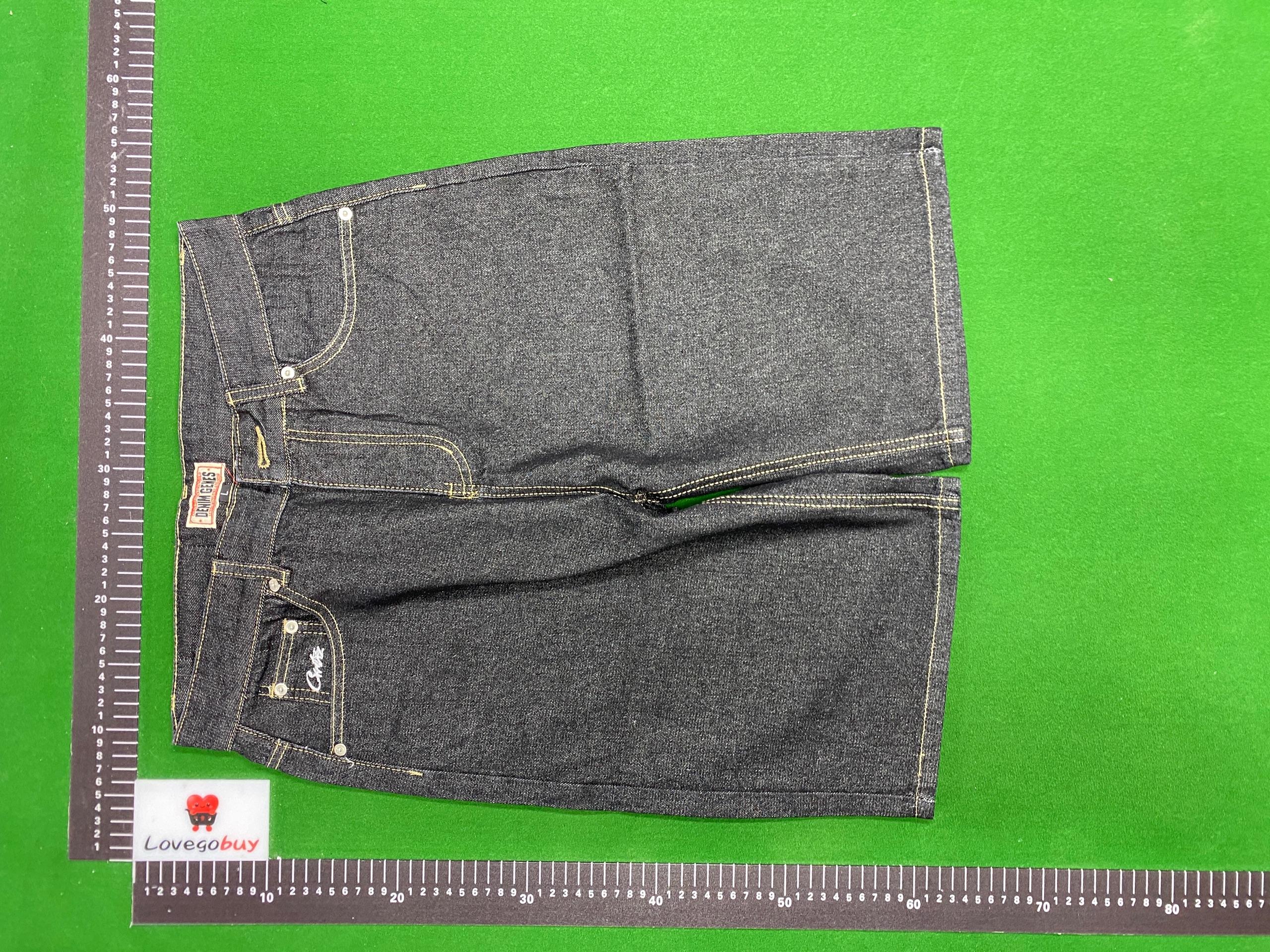 Foto QC 3 de Corteiz Alcatraz Denim Shorts Loose Logo Blue