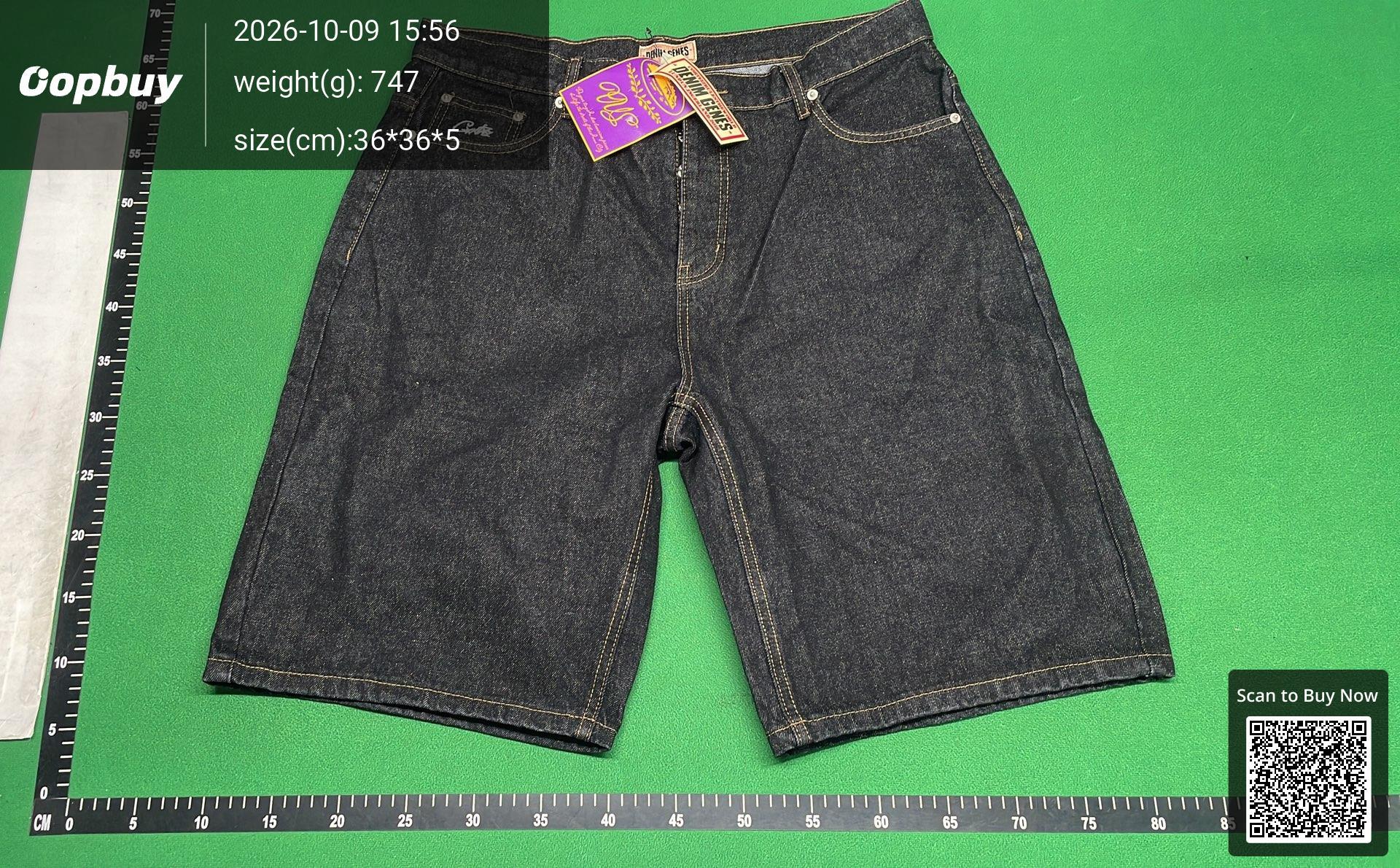 Foto QC 5 de Corteiz Alcatraz Denim Shorts Loose Logo Blue