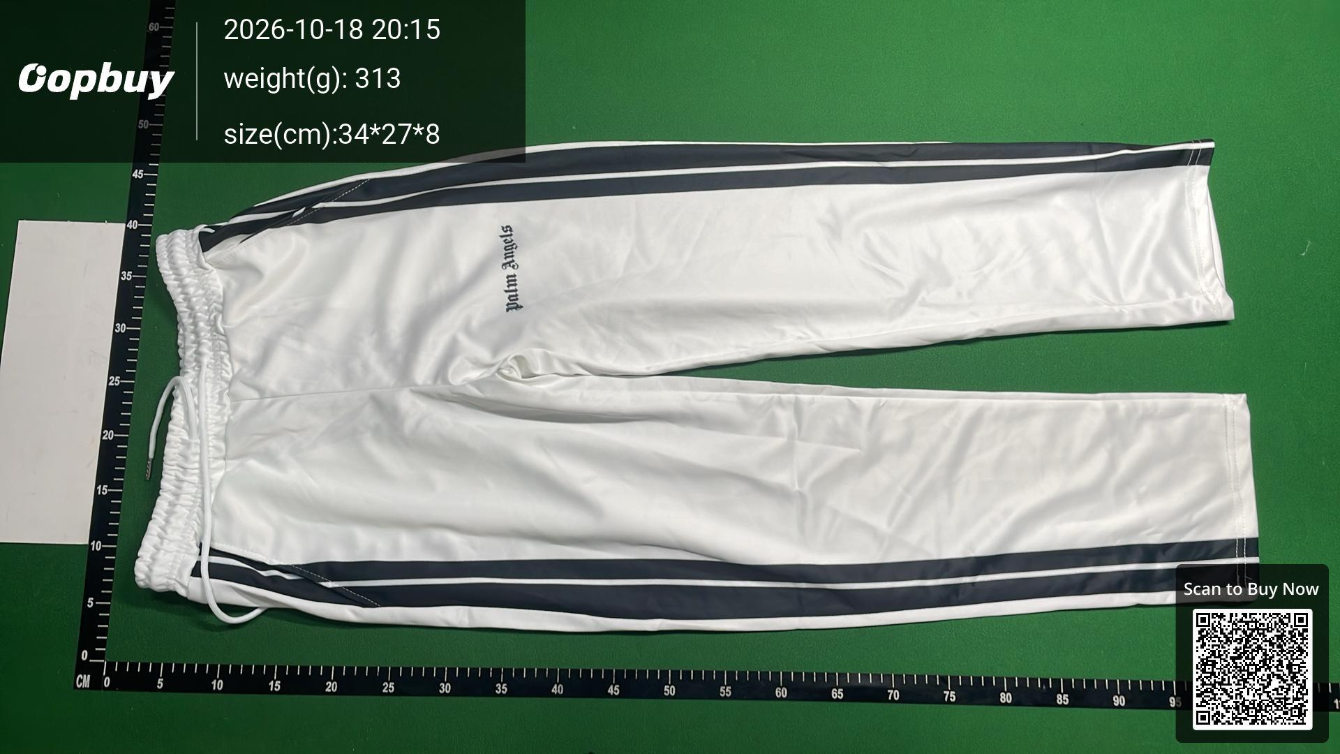 Foto QC 6 de Palm Angels Sweatpants Straight Side Stripe Black White