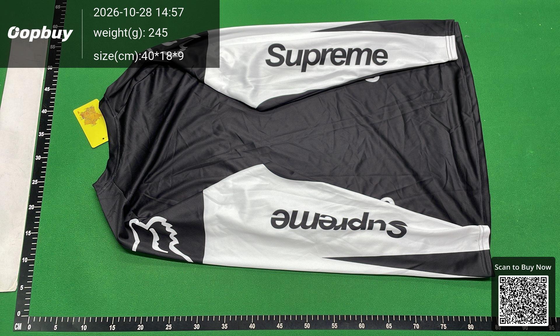 Foto QC 3 de Supreme x Fox Racing 2018 Moto Jersey Red