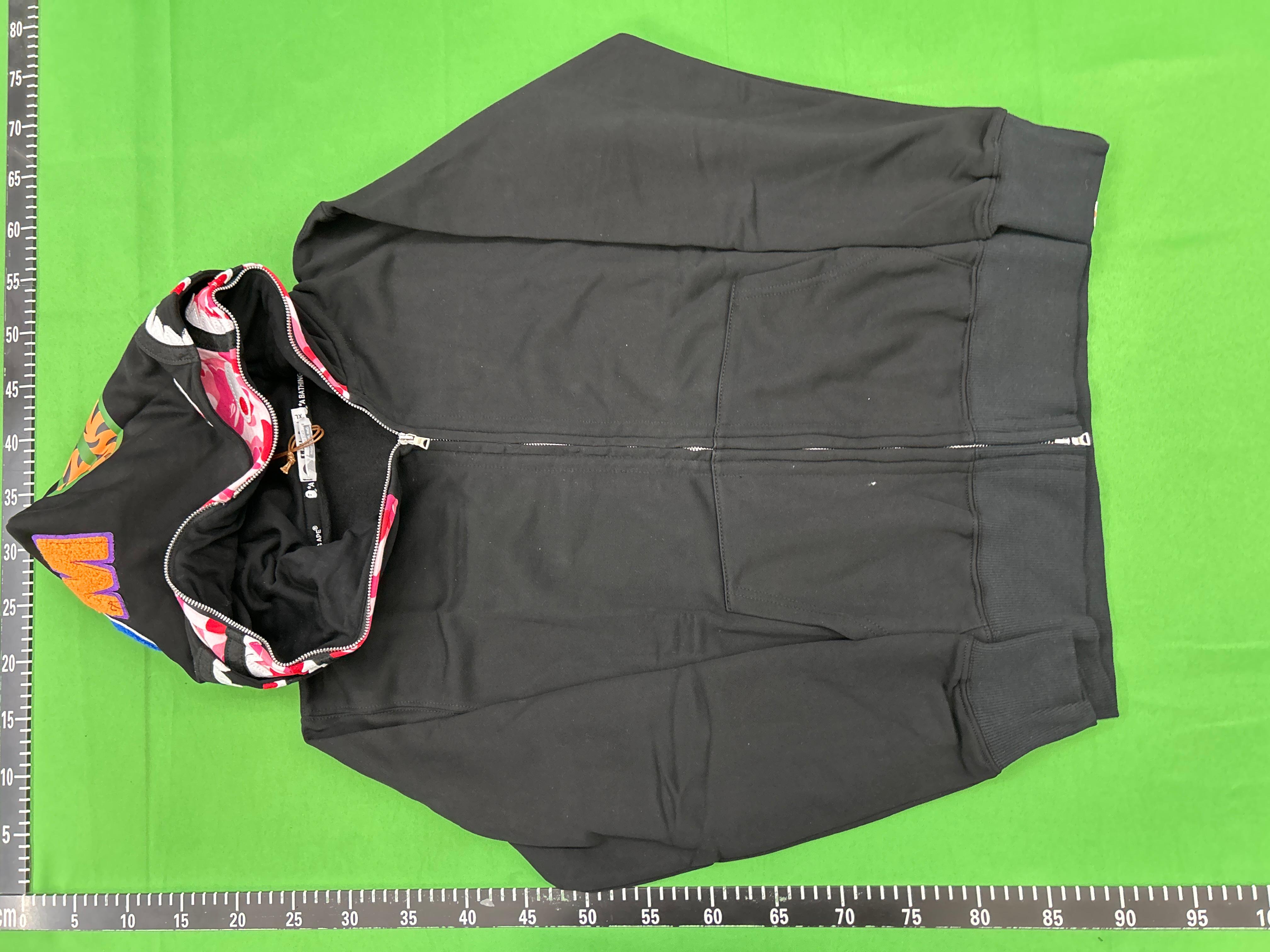 Foto QC 7 de Bape Double Hood Shark ABC Camo Zip-Up Jacket Pink Blue