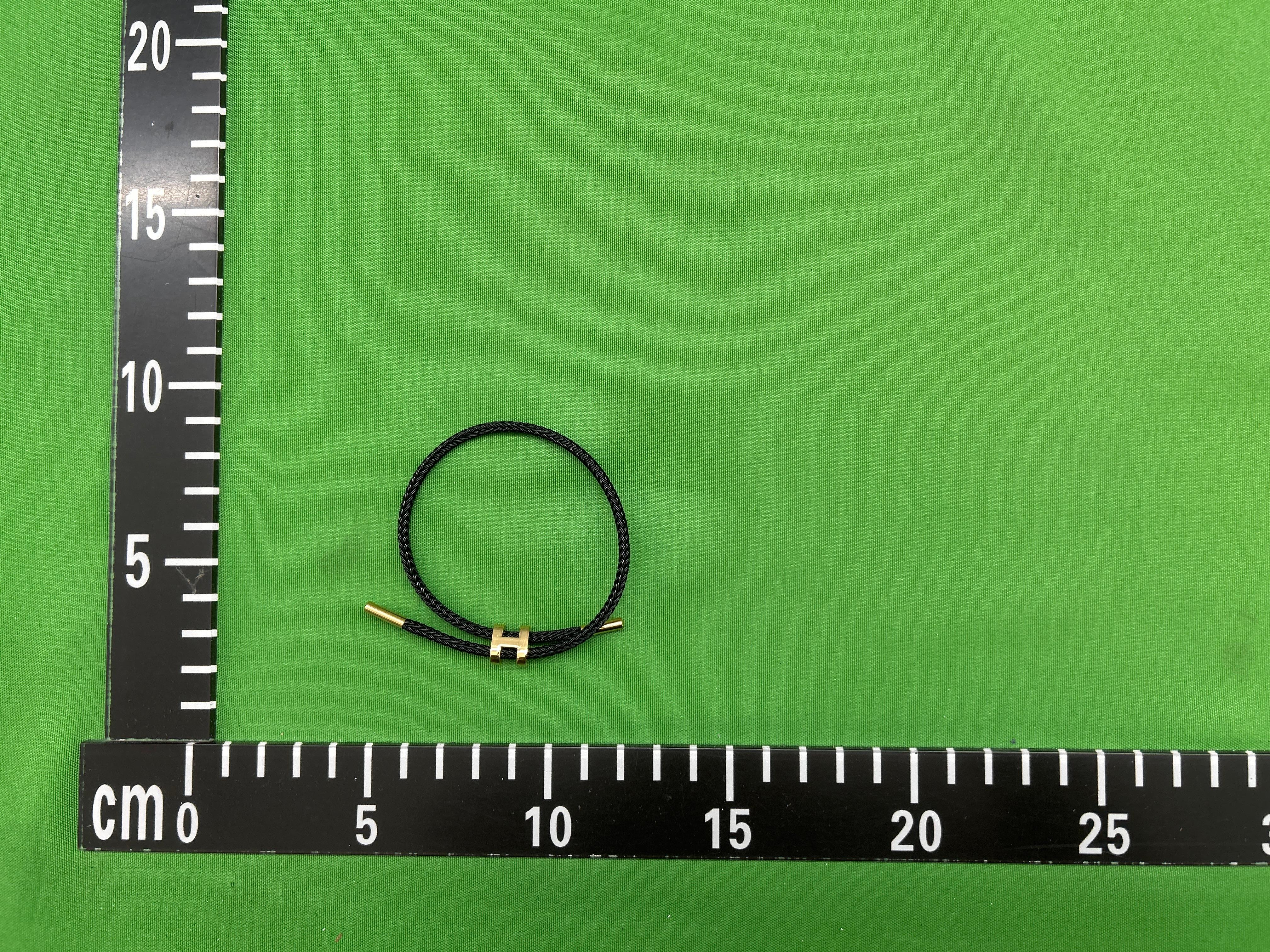 Foto QC 3 de Hermes Tournis Tresse Bracelet Leather Gold Plated Purple