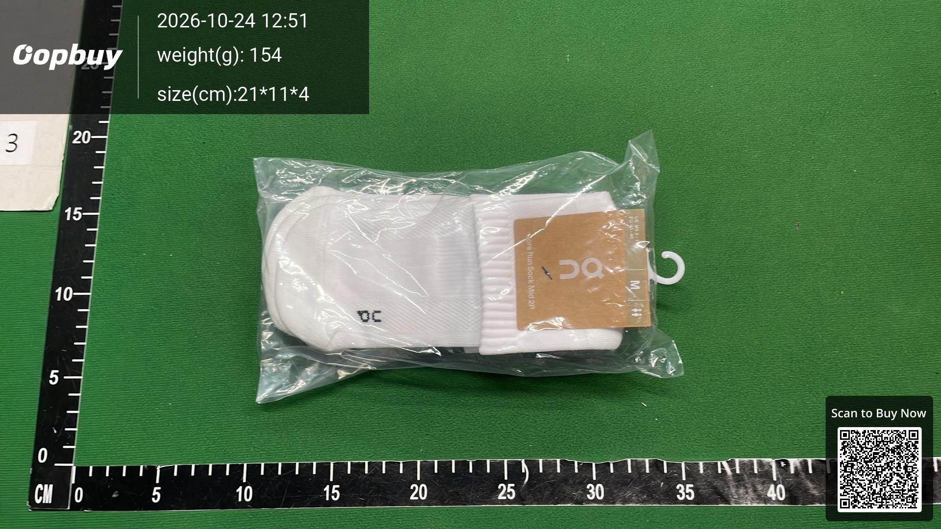 Foto QC 4 de On Core Run Crew Socks 2-Pack White