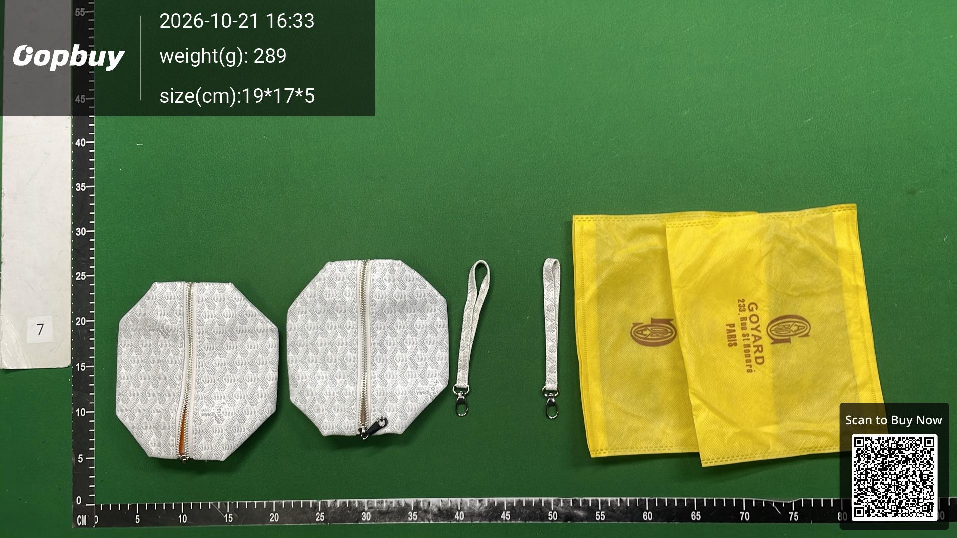 Foto QC 3 de Goyard Conti Pouch Green Goyardine Canvas