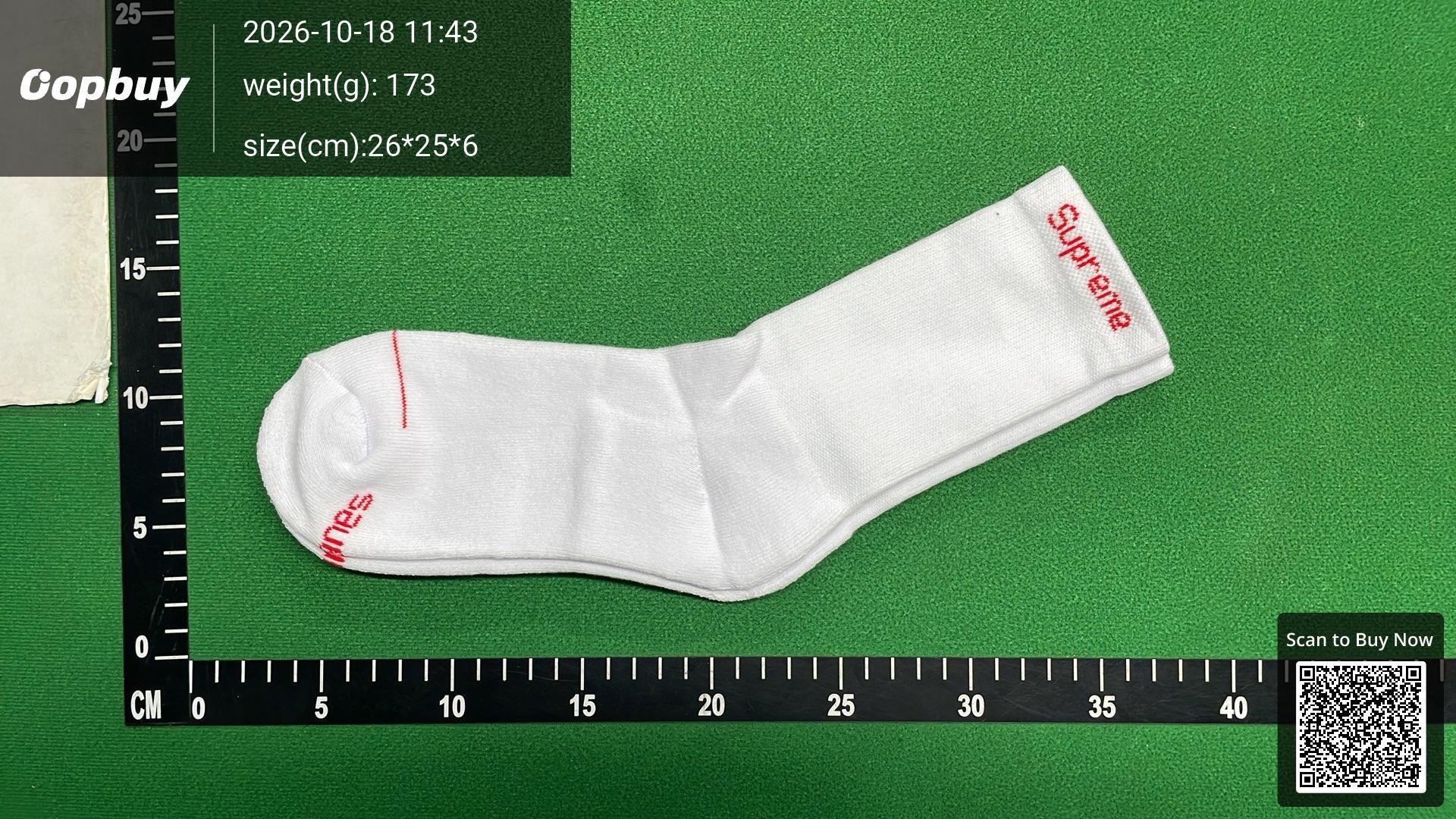 Foto QC 1 de Supreme Hanes Crew Socks Cushion Red