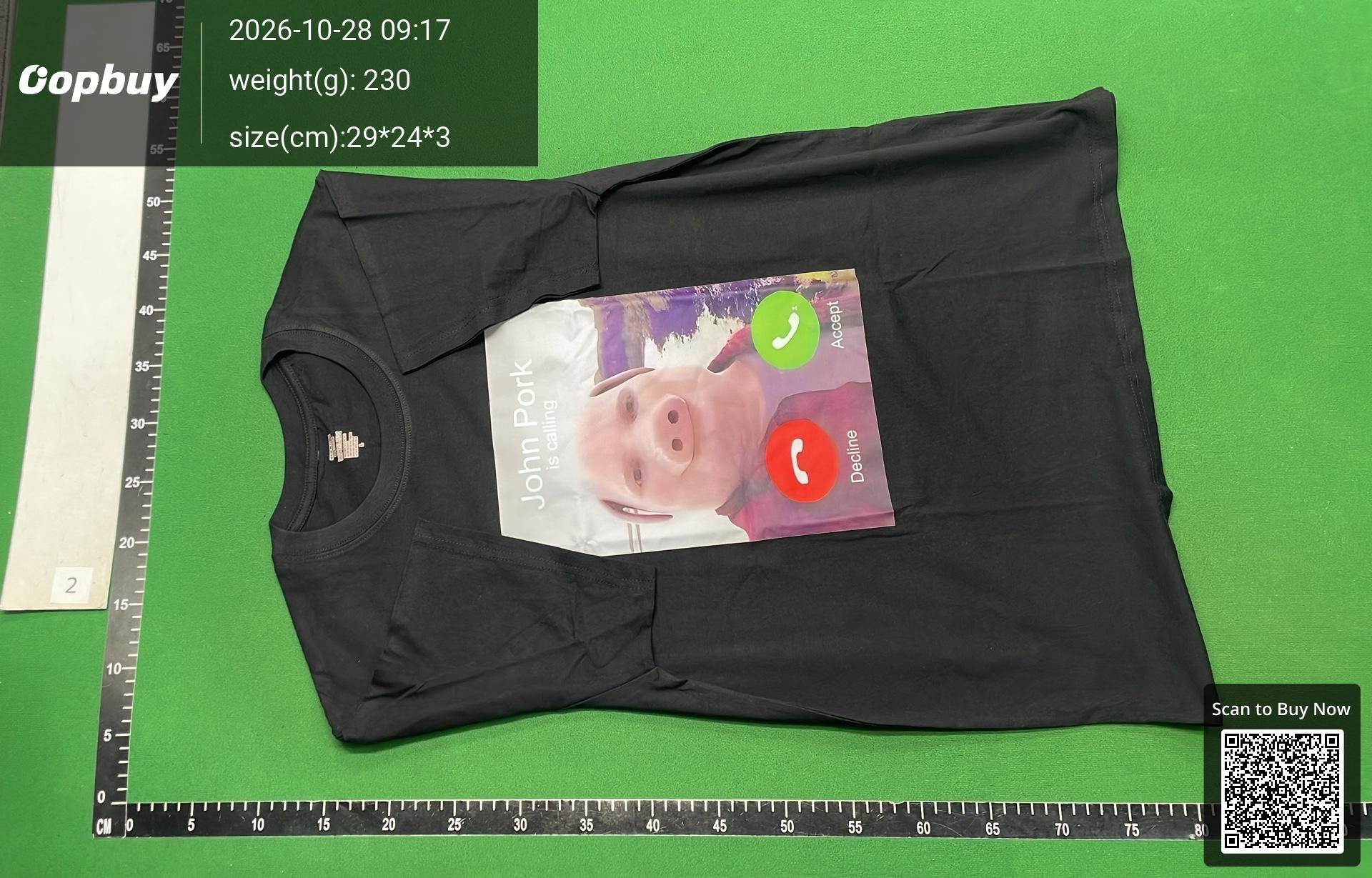 Foto QC 6 de Other John Pork T-shirt Calling Graphic Pink